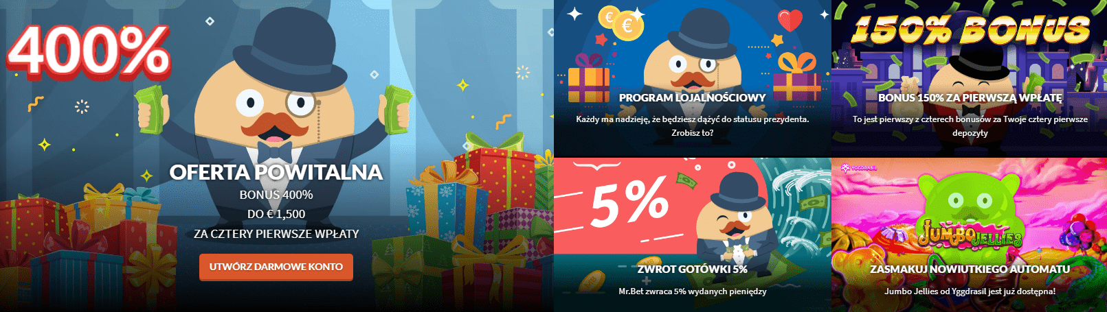 mr bet kasyno bonusy